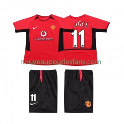Maillot Manchester United GIGGS 11 2004 Rétro Enfant Tenue Domicile 2002 Manche Courte