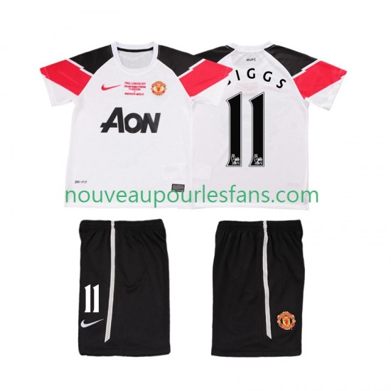 Maillot Manchester United GIGGS 11 Champions League 2012 Rétro Enfant Tenue 3ème 2011 Manche Courte