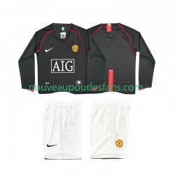 Maillot Manchester United 2007 Rétro Enfant Tenue Extérieur 2008 Manche Longue