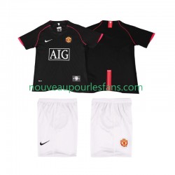 Maillot Manchester United 2007 Rétro Enfant Tenue Extérieur 2008 Manche Courte