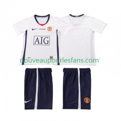 Maillot Manchester United Champions League 2009 Rétro Enfant Tenue Extérieur 2008 Manche Courte