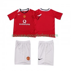 Maillot Manchester United 2005 Rétro Enfant Tenue Domicile 2006 Manche Courte