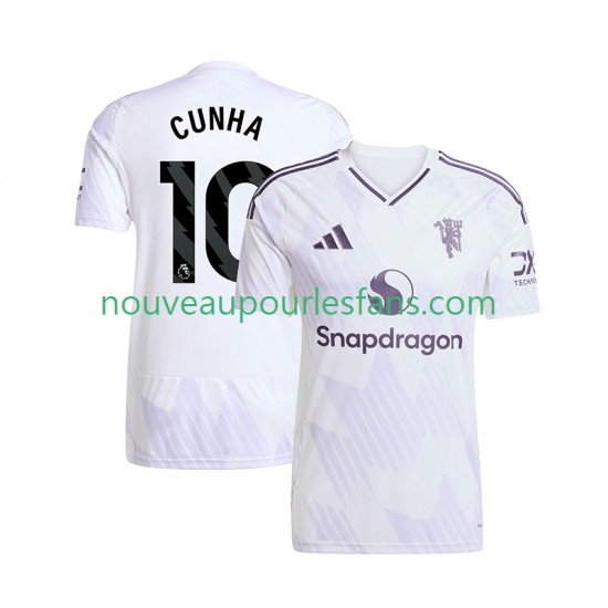 Maillot Manchester United Matheus Cunha 10 Homme Tenue Extérieur 2025-2026 Manche Courte