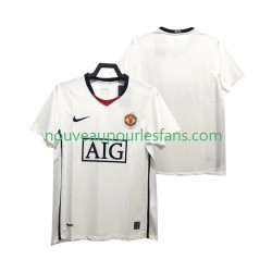Maillot Manchester United Premier League 2009 Rétro Homme Tenue Extérieur 2008 Manche Courte