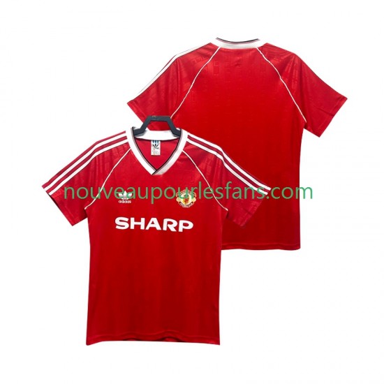Maillot Manchester United 1988 1990 Rétro Homme Tenue Domicile Manche Courte