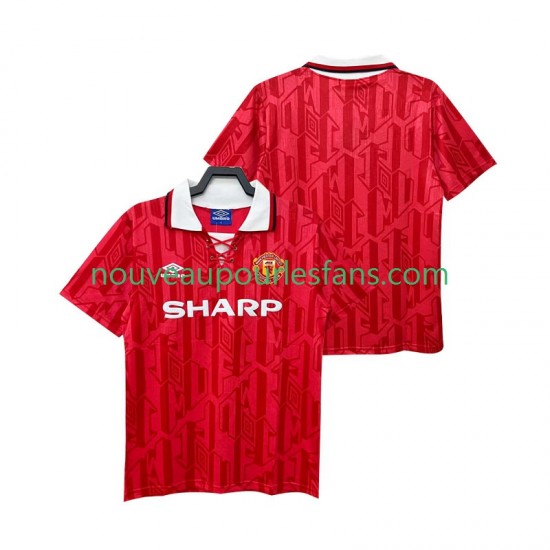 Maillot Manchester United 1992 Rétro Homme Tenue Domicile 1994 Manche Courte