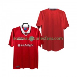 Maillot Manchester United 2000 Rétro Homme Tenue Domicile 1999 Manche Courte