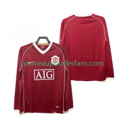 Maillot Manchester United 2007 Rétro Homme Tenue Domicile 2006 Manche Longue