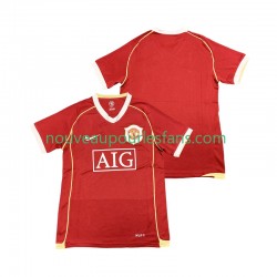 Maillot Manchester United 2007 Rétro Homme Tenue Domicile 2006 Manche Courte