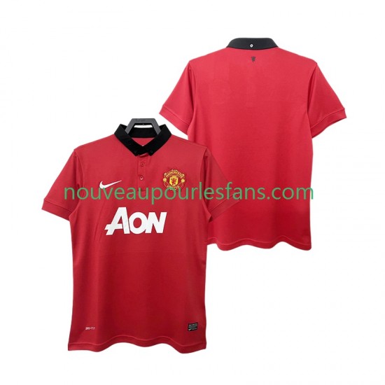 Maillot Manchester United 2013 2014 Rétro Homme Tenue Domicile Manche Courte