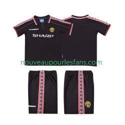 Maillot Manchester United Rétro Enfant Tenue Extérieur 1999 1998 Manche Courte