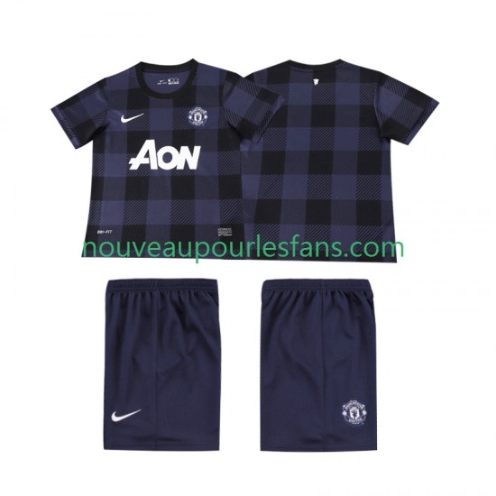Maillot Manchester United 2013 2014 Rétro Enfant Tenue Extérieur Manche Courte