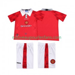 Maillot Manchester United 1996 1997 Rétro Enfant Tenue Domicile Manche Courte