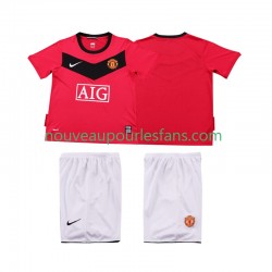 Maillot Manchester United 2009 Rétro Enfant Tenue Domicile 2010 Manche Courte