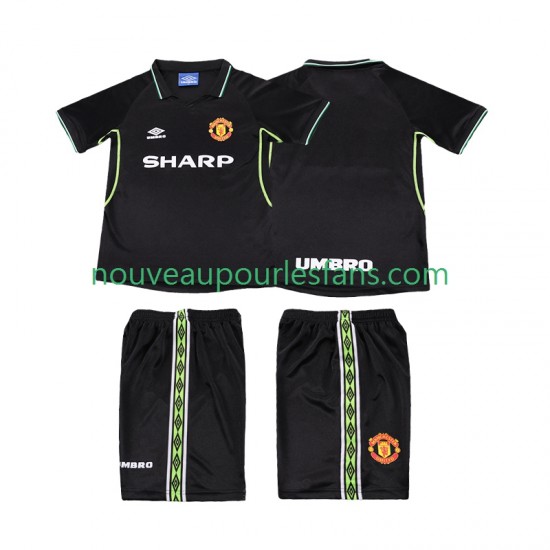 Maillot Manchester United Rétro Enfant Tenue 3ème 1999 1998 Manche Courte