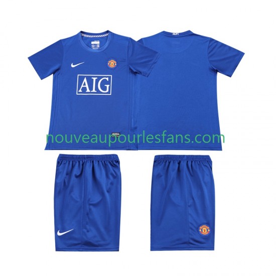 Maillot Manchester United 2009 Rétro Enfant Tenue 3ème 2008 Manche Courte