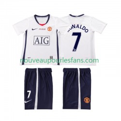 Maillot Manchester United Ronaldo 7 Champions League 2009 Rétro Enfant Tenue Extérieur 2008 Manche Courte