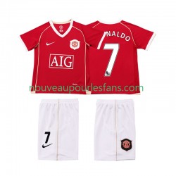 Maillot Manchester United Ronaldo 7 2007 Rétro Enfant Tenue Domicile 2006 Manche Courte