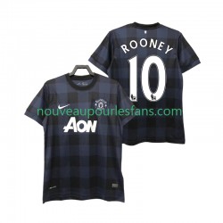 Maillot Manchester United Rooney 10 2013 2014 Rétro Homme Tenue Extérieur Manche Courte