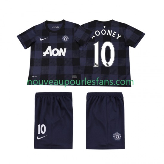 Maillot Manchester United Rooney 10 2013 2014 Rétro Enfant Tenue Extérieur Manche Courte