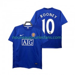 Maillot Manchester United Rooney 10 2009 Rétro Homme Tenue 3ème 2008 Manche Courte