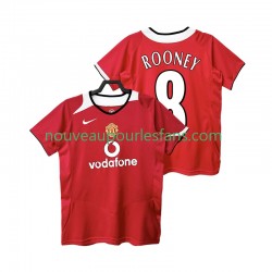 Maillot Manchester United Rooney 8 2005 Rétro Homme Tenue Domicile 2006 Manche Courte