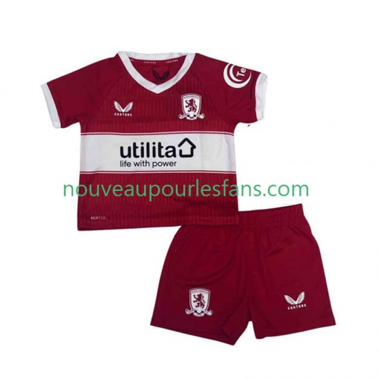 Maillot Middlesbrough Enfant Tenue Domicile 2025-2026 Manche Courte