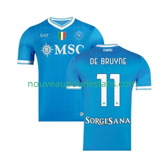 Maillot Naples Kevin De Bruyne 11 Homme Tenue Domicile 2025-2026 Manche Courte