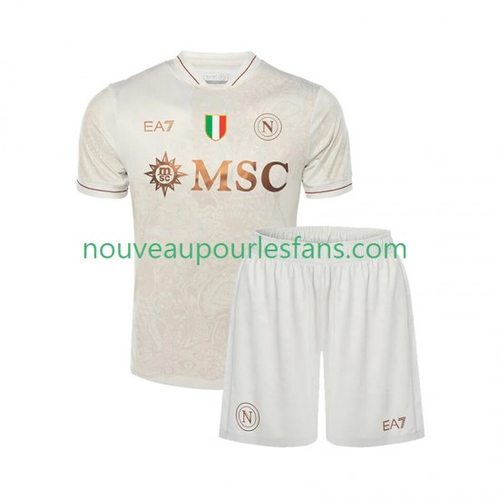 Maillot Naples Enfant Tenue Extérieur 2025-2026 Manche Courte