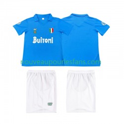 Maillot Naples 1987 1988 Rétro Enfant Tenue Domicile Manche Courte