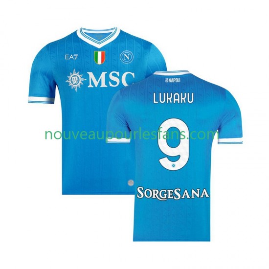 Maillot Naples Romelu Lukaku 9 Homme Tenue Domicile 2025-2026 Manche Courte