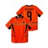 Maillot Pays-Bas KLUIVERT 9 Rétro Homme Tenue Domicile 2002 Manche Courte