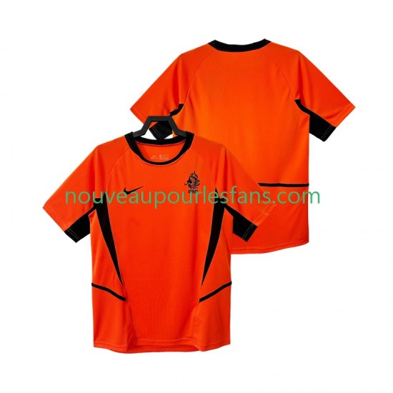 Maillot Pays-Bas Rétro Homme Tenue Domicile 2002 Manche Courte