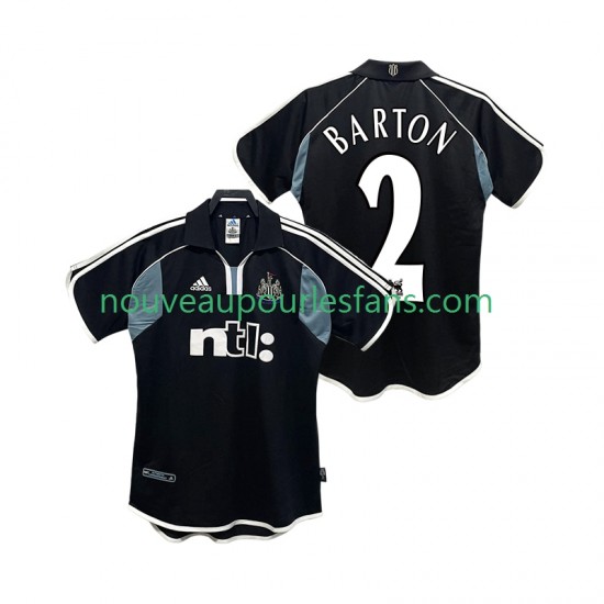 Maillot Newcastle United BARTON 2 2000 2001 Rétro Homme Tenue Extérieur Manche Courte
