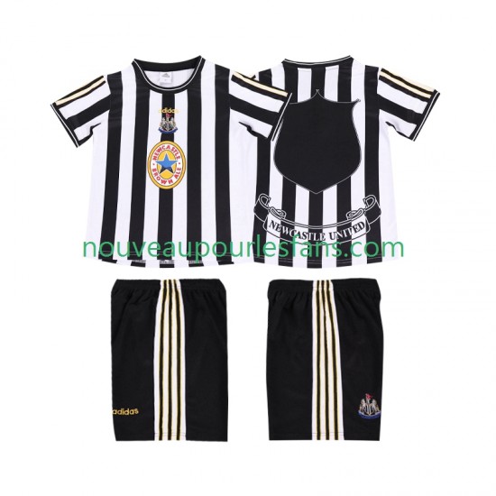 Maillot Newcastle United 1997 Rétro Enfant Tenue Domicile 1999 Manche Courte