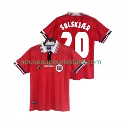 Maillot Norvège SOLSKJAER 20 Rétro Homme Tenue Domicile 1998 Manche Courte