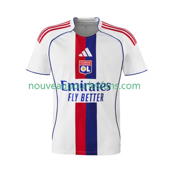 Maillot Olympique Lyonnais Homme Tenue Domicile 2025-2026 Manche Courte