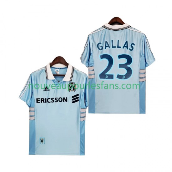 Maillot Olympique de Marseille Gallas 23 Rétro Homme Tenue Extérieur 1999 1998 Manche Courte
