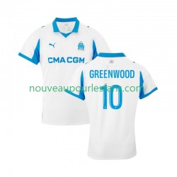 Maillot Olympique de Marseille Mason Greenwood 10 Homme Tenue Domicile 2025-2026 Manche Courte