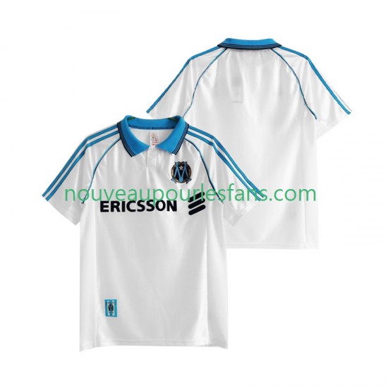Maillot Olympique de Marseille Rétro Homme Tenue Domicile 1999 1998 Manche Courte