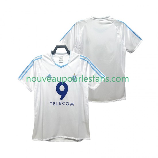 Maillot Olympique de Marseille 2003 Rétro Homme Tenue Domicile 2002 Manche Courte