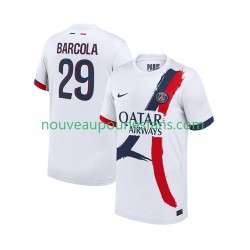 Maillot Paris Saint-Germain Bradley Barcola 29 Homme Tenue Extérieur 2025-2026 Manche Courte