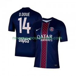 Maillot Paris Saint-Germain Desire Doue 14 Homme Tenue Domicile 2025-2026 Manche Courte