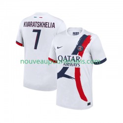 Maillot Paris Saint-Germain Khvicha Kvaratskhelia 7 Homme Tenue Extérieur 2025-2026 Manche Courte