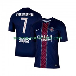 Maillot Paris Saint-Germain Khvicha Kvaratskhelia 7 Homme Tenue Domicile 2025-2026 Manche Courte