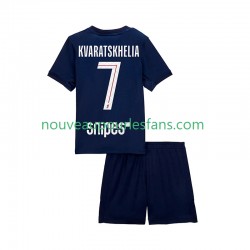 Maillot Paris Saint-Germain Khvicha Kvaratskhelia 7 Enfant Tenue Domicile 2025-2026 Manche Courte