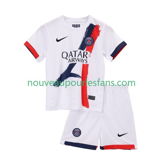 Maillot Paris Saint-Germain Enfant Tenue Extérieur 2025-2026 Manche Courte