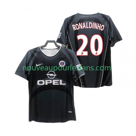 Maillot Paris Saint-Germain RONALDINHO 20 2001 Rétro Homme Tenue 3ème 2002 Manche Courte