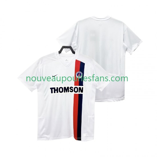 Maillot Paris Saint-Germain 2003 Rétro Homme Tenue Extérieur 2002 Manche Courte