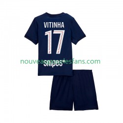 Maillot Paris Saint-Germain Vitinha 17 Enfant Tenue Domicile 2025-2026 Manche Courte